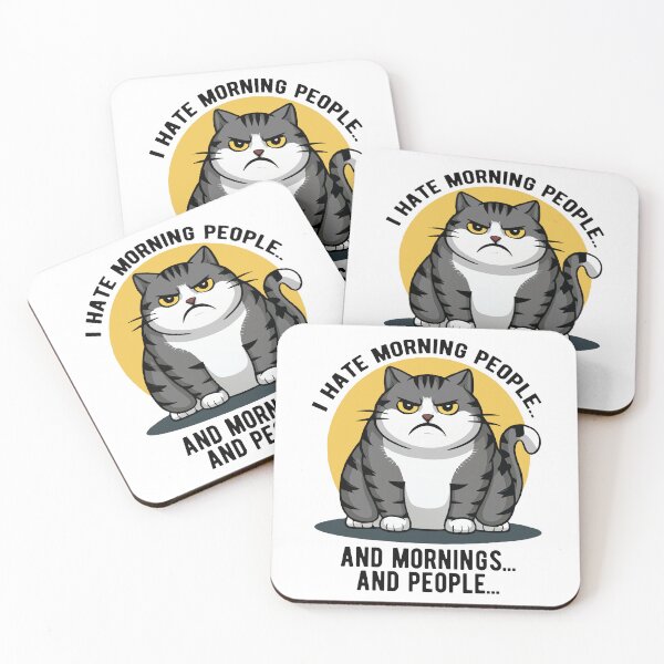 Item preview, I Don't Like Morning People designed and sold by Angry Swan Designs.