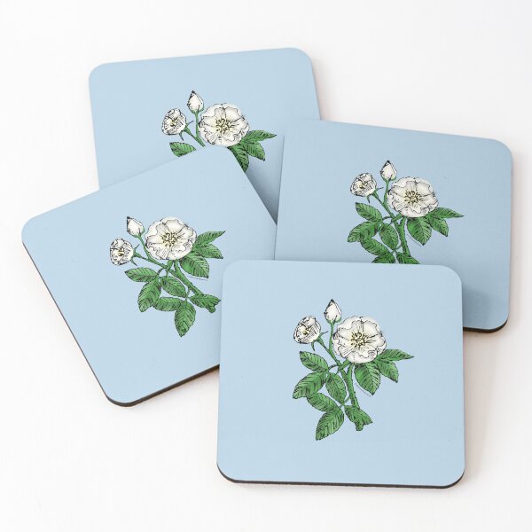 Item preview, White Globular Rose Bloom Single 1-7 Petals Almost Flat designed and sold by Rachael Taylor.
