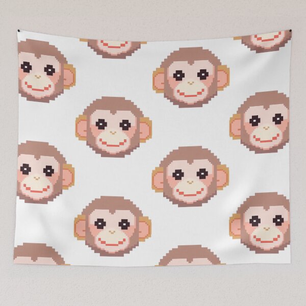 Item preview, Baby Monkey pixel art - Retro vibe designed and sold by octoboobs.