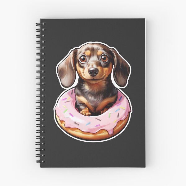 Item preview, cute dachshund with big donut designed and sold by JaiStudio.