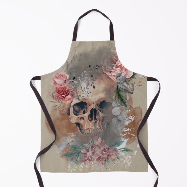 Item preview, Floral Skull Art – Gothic Skull with Flowers, Dark Aesthetic, Tattoo-Inspired Illustration designed and sold by SKULLARTISTRY.
