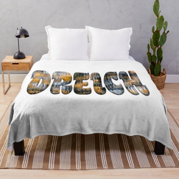 Item preview, The word dreich with an overlay of a photo of water droplets on a window.  designed and sold by funkyworm.