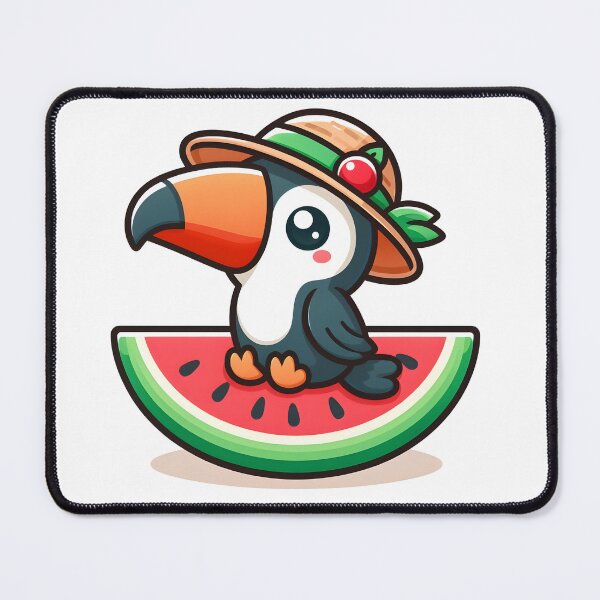 Item preview, Kawaii Toucan With Sun Hat designed and sold by CanvasCutie.