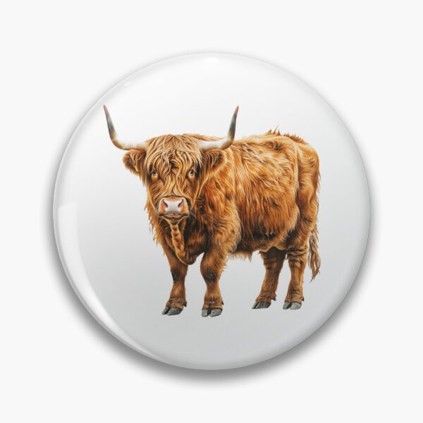 Item preview, Colourful Illustration of a Highland Cow designed and sold by Sticker1Central.