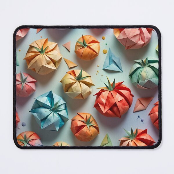 Item preview, Origami Tomatoes Pattern Pastel Watercolor designed and sold by ShaViArt.