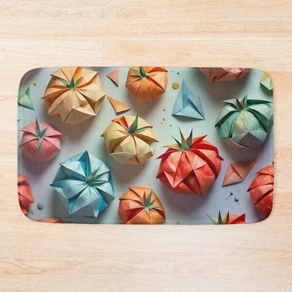 Item preview, Origami Tomatoes Pattern Pastel Watercolor designed and sold by ShaViArt.