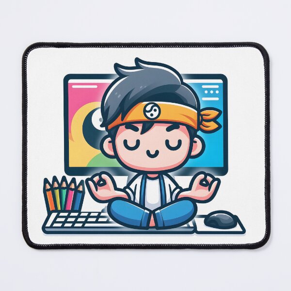 Item preview, Kawaii Graphic Designer With A Zen Symbol Headband designed and sold by CanvasCutie.