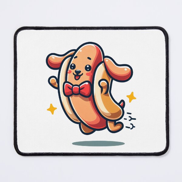 Item preview, Kawaii Hot Dog With Bow Tie designed and sold by CanvasCutie.