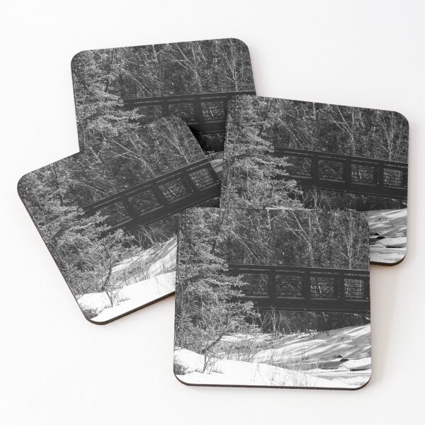 Item preview, Bridge on the trail in black and white designed and sold by CanadianWild418.