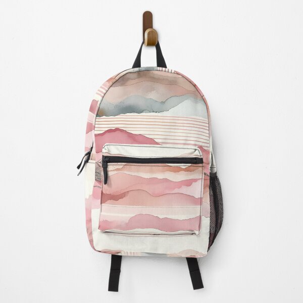 Item preview, Blush pink striped pattern watercolor mixed media designed and sold by patterncrow.