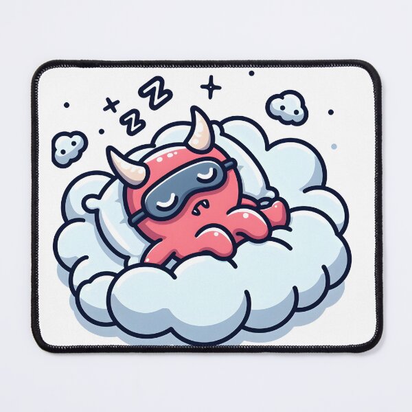Item preview, Kawaii Buoyant Demon: Wearing A Sleeping Mask designed and sold by CanvasCutie.