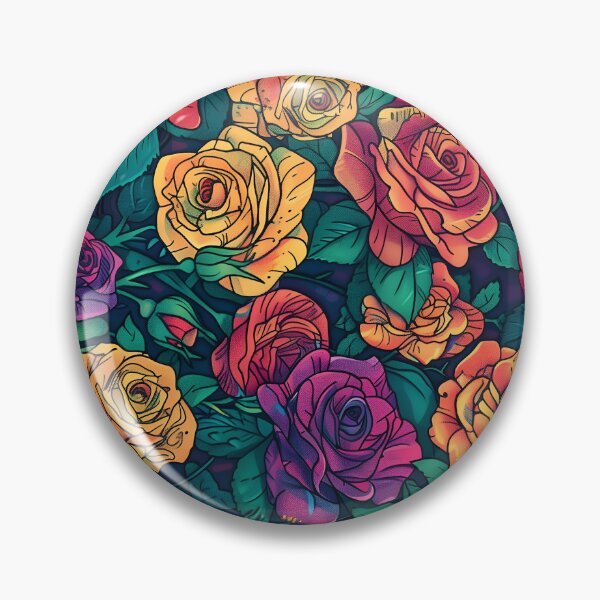 Item preview, Drawing style image of a collection of various rose blossoms designed and sold by Radibor78.