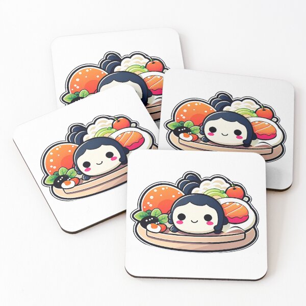 Item preview, delightful fruit-infused chibi sushi plate designed and sold by Alansil.