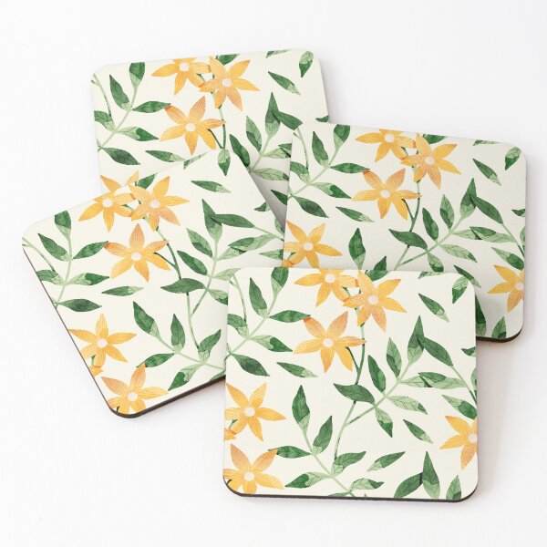 Item preview, Lovely yellow blossoms floral pattern botanical illustration  designed and sold by helga-wigandt.