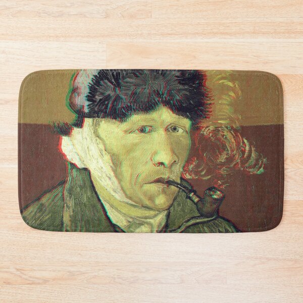 Item preview, Anaglyph 3D Vincent van Gog Self-Portrait Bandaged Ear and Pipe - Color red cyan designed and sold by Uruguay3Dy360.