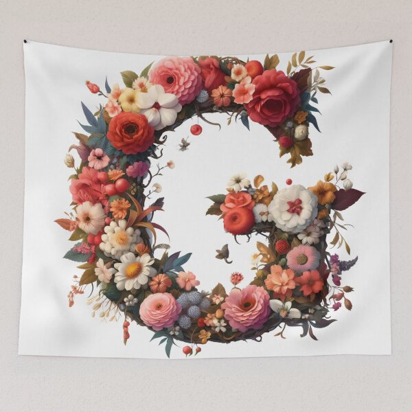 Item preview, Letter “G” containing flowers designed and sold by yeekazar.