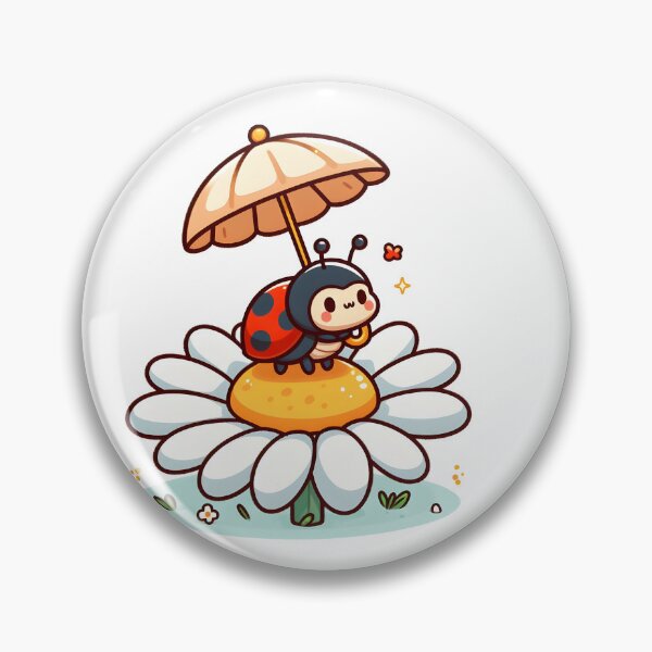 Item preview, Kawaii Ladybug: Holding A Tiny Parasol designed and sold by CanvasCutie.