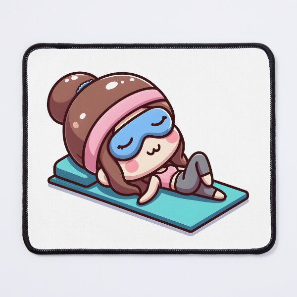 Item preview, Kawaii Yoga Instructor With Eye Mask designed and sold by CanvasCutie.
