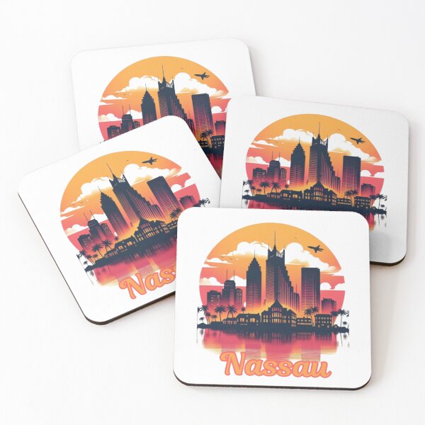 Item preview, Bahamas: Sunset Cityscape of a Tropical Paradise designed and sold by HOMEDESIGNPRINT.