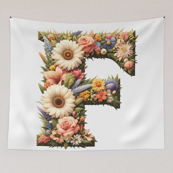 Item preview, Letter “F” containing flowers designed and sold by yeekazar.
