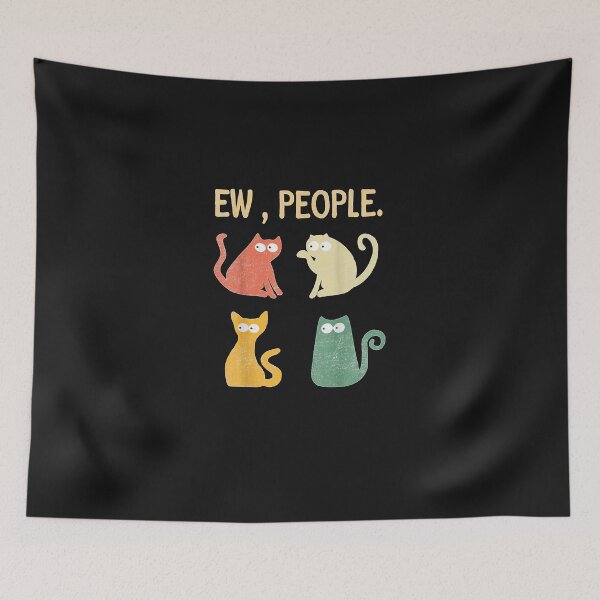 Aperçu de l'œuvre Ew People Meowy Amoureux des chats créée et vendue par IKPeW1MNrY7j.