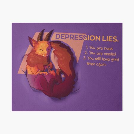 Item preview, "DEPRESSION LIES" Snuggly Gargoyle designed and sold by thelatestkate.