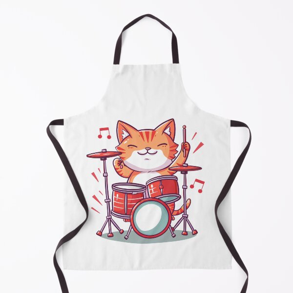 Item preview, Cute Cat Playing Drums designed and sold by GoverArt.