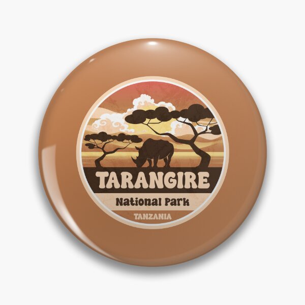 Item preview, Tarangire National Park Tanzania Vintage Safari Graphic designed and sold by CynthiaGraphics.