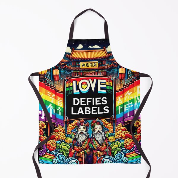 Item preview, LGBTQ Pride Asia Love defies labels. LGBTQ Gay Pride Graphic Design designed and sold by ItsAKinkThing.