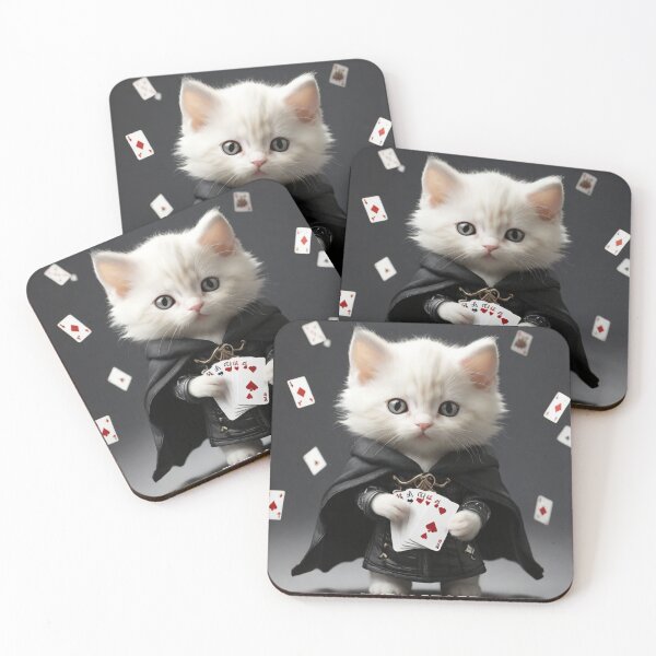 Item preview, Kitten Cat With Card Tricks designed and sold by ThralStore.