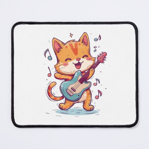 Item preview, Cute Cat Playing Guitar designed and sold by GoverArt.