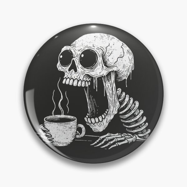 Item preview, Coffee Addict Skeleton designed and sold by CreepyCornerArt.