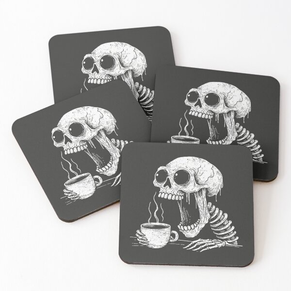 Item preview, Coffee Addict Skeleton designed and sold by CreepyCornerArt.