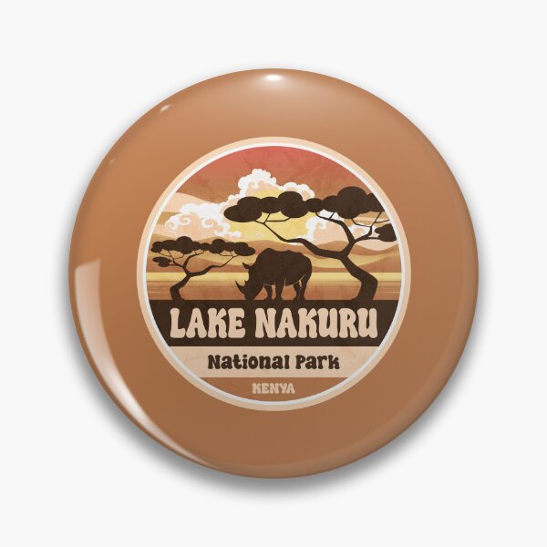 Item preview, Lake Nakuru National Park Kenya Vintage Safari Graphic designed and sold by CynthiaGraphics.