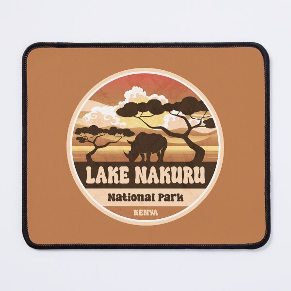 Item preview, Lake Nakuru National Park Kenya Vintage Safari Graphic designed and sold by CynthiaGraphics.