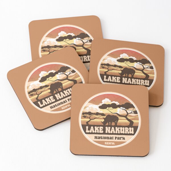 Item preview, Lake Nakuru National Park Kenya Vintage Safari Graphic designed and sold by CynthiaGraphics.