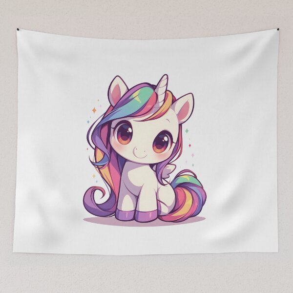 Artikelvorschau, Cute Rainbow Unicorn entworfen und verkauft von CoolMantras.