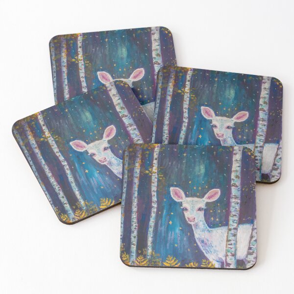 Item preview, Painting white deer designed and sold by sunelixir.