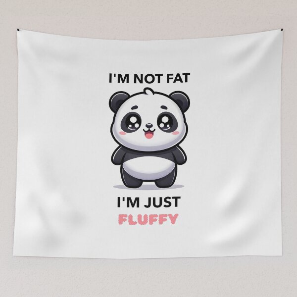 Item preview, cute fluffy panda  designed and sold by cave-canvas.