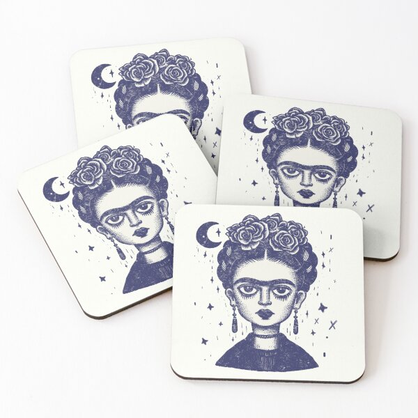 Item preview, Frida Kahlo Goth Rendition designed and sold by CreepyCornerArt.