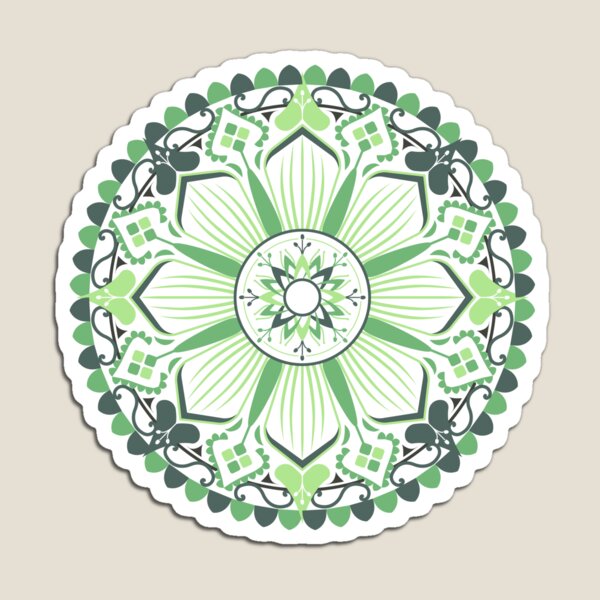 Aperçu de l'œuvre Fleurs De Mandala Vert créée et vendue par adlkh.