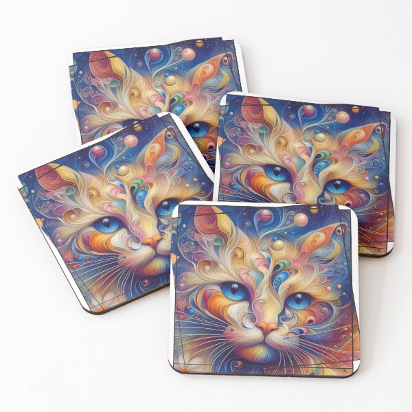 Item preview, cat surreal surrealism colorful art kitty cute animal designed and sold by MaciejPetelski.