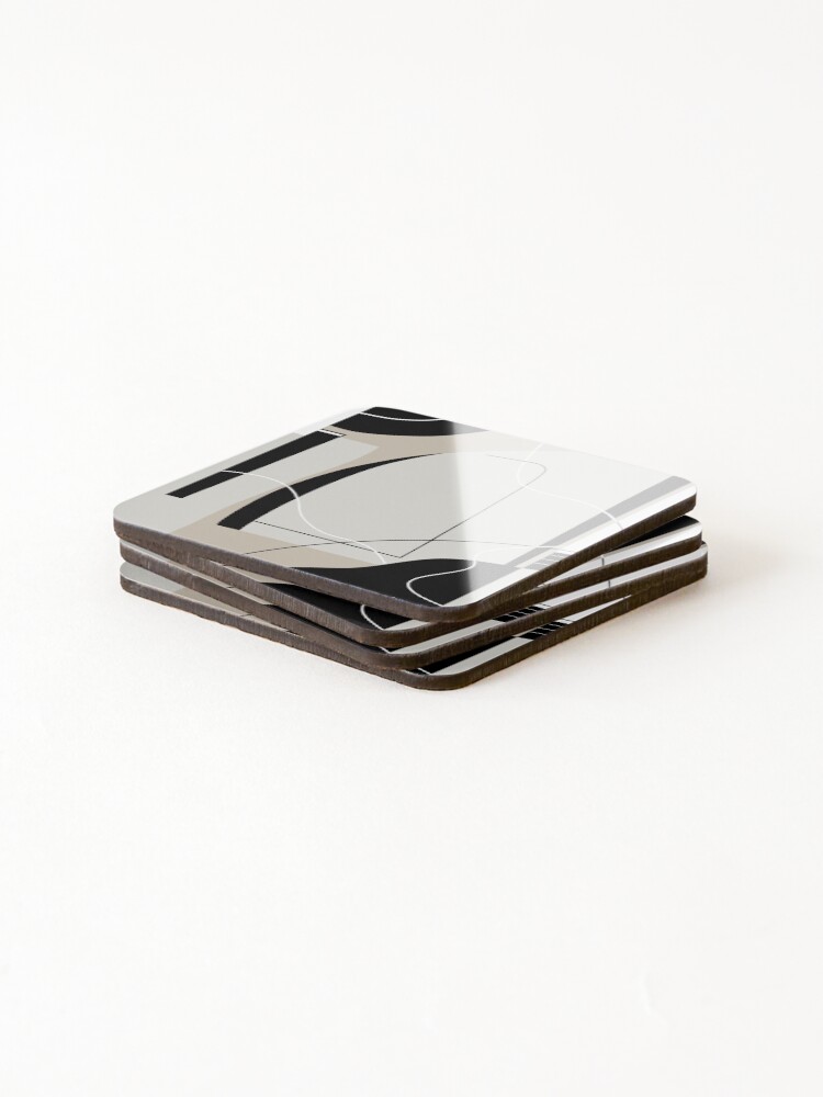Thumbnail 4 of 5, Coasters (Set of 4), Abstract Pattern designed and sold by Greyat.