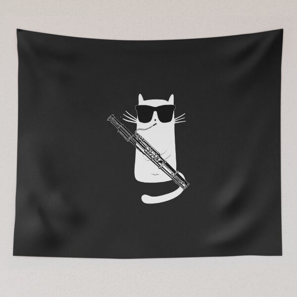 Item preview, Funny Cat Wearing Sunglasses Playing Bassoon    designed and sold by MUteOdkiN.