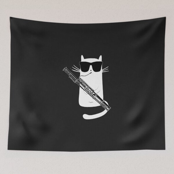 Item preview, Funny Cat Wearing Sunglasses Playing Bassoon   designed and sold by MUteOdkiN.