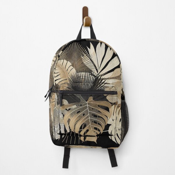 Item preview, Black and Gold Tropical Palm Leaves designed and sold by zzz888.