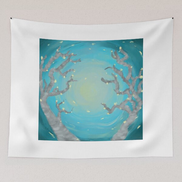 Item preview, Trees in a teal sky designed and sold by Maelyn-Couch.