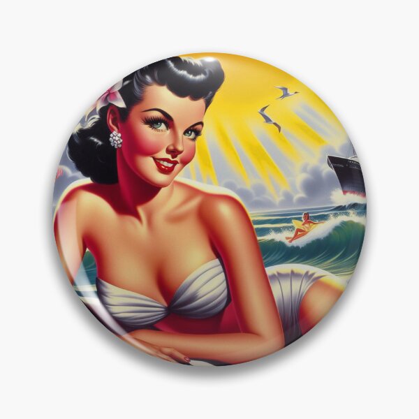 Item preview, Retro Beauty Pin-up designed and sold by PulpVintage.