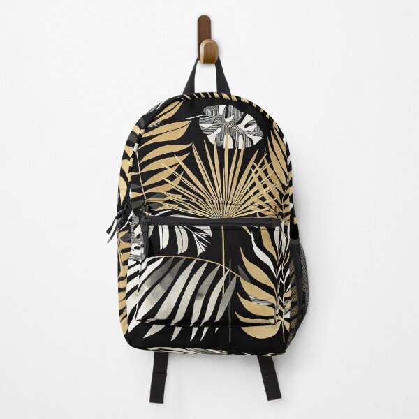 Item preview, Black and Gold Tropical Coconut Palm Leaves designed and sold by zzz888.