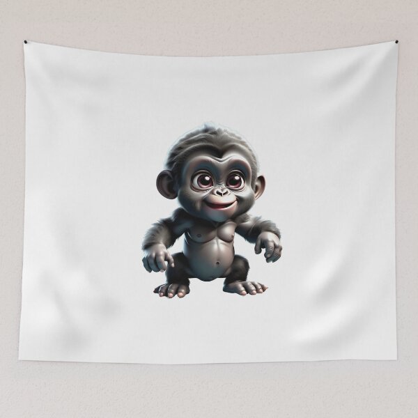 Item preview, Cute baby cartoon gorilla designed and sold by Inspyralia.